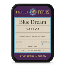Blue Dream | Live Resin Infused | .5g Pre-Roll | 5pk | Sativa