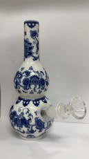 SeshGear | Chinese Vase Ceramic Water Pipe | 7.75"| 14mm F | Double Bubble Base
