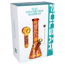Pulsar Greatest Hits Series Glow Herb Pipe Duo Beez 10" 14mm (Male)