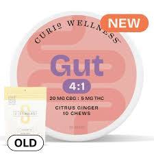 Curio Chews Gut 4:1 Citrus Ginger 5mg 10pk