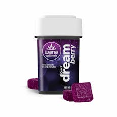 Wana 2mg 5:1:1:1 Quick Dream Berry Chews - 100mg CBD:20mg CBN:20mg CBG:20mg THC