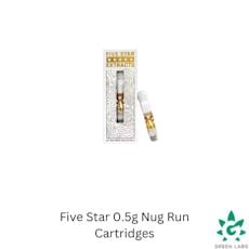 (REC) Five Star Extracts - 0.5g Nug Run Sugar Sauce Cartridge - Rainbow Runtz