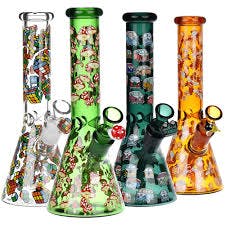 Pulsar Greatest Hits Series Glow Herb Pipe Duo (Cubez) 10" 14mm F