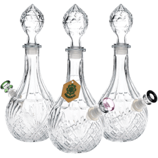 SeshGear Vintage Decanter Style Glass Water Bong | Water Drop | 12.5" |