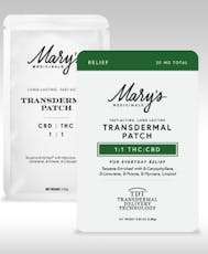 Mary's Medicinal's Transdermal Patches Relief CBD 1ct 1:1 - Mary's Medicinal's Transdermal Patches Relief CBD 1ct 1:1.