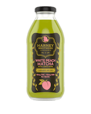Harney Brothers | Glass Beverage | 10mg THC : 10mg CBD | White Peach Matcha