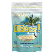 OGeez! Tropical Mellow Indica - 100mg 10 Pack Sugar Free Gummies