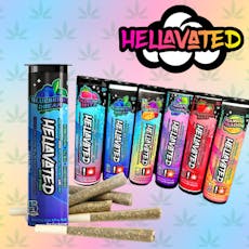 Hellavated - Razberry Blitz - .5g 5pk Infused Preroll