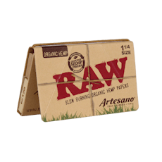 RAW Organic Artesano 1¼ Rolling Papers + Tips