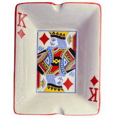 Ceramic Poker Card Ash Tray