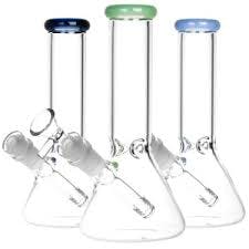 Classic Glass Beaker Light Water Bong | 9.5" |