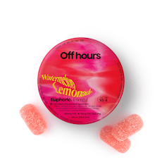 Off Hours | Gummy | 10pk | 100mg | EUPHORIC Watermelon Lemonade (THC:CBG)
