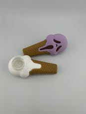 Geezz | 'Ghost Face' Ice Cream Silicone Pipe