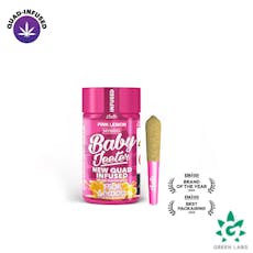 (REC) Baby Jeeter - Rosin Enhanced Diamond Infused 0.5g x 5 Pre-Roll Pack - Pink Lemon