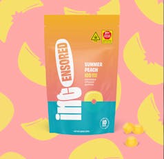 Gummy 100mg-E | Incensored | Summer Peach | 10 ct