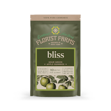 Florist Farms | Bliss Sour Green Apple Gummies 2pk 10mg