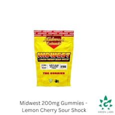 (REC) Midwest 200mg Vegan & Gluten Free Gummies - Lemon Cherry Sour Shock