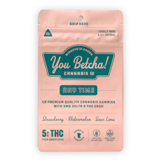 You Betcha Any Time Pink THC Gummies Strawberry/Watermelon/Lime