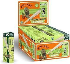 Zig Zag Organic Hemp Cones (King Size)