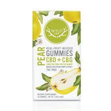 Wyld HEMP 40pc Pear Gummies CBD/CBG 800mg