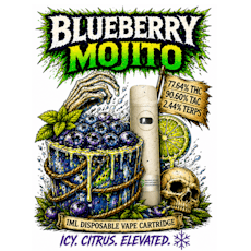 Blueberry Mojito, 1g Disposable All-In-One Vape