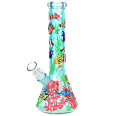Reef Riot Glow In The Dark Beaker Water Bong | 10" |