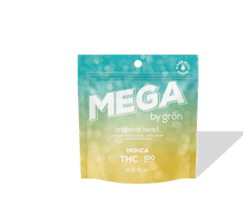 Grön - Tropical Twist Hash Rosin Infused Mega Edible Gummies - 100mg
