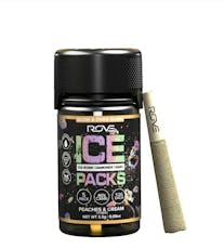 Rove Ice Packs Peaches & Cream - 0.5g x 5 Pack Triple Infused Prerolls