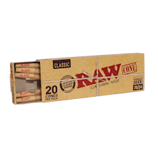 Raw | Classic Pre Rolled Cones 70/24 20 Pack