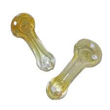 4.5" Polka Dotted Fumed Flat Mouth Hand Pipe