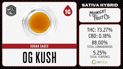 WLE - OG Kush (S) - Cured Resin Sugar Sauce 1g