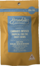 Smokiez 10mg 1:1 Tropical Fruit Chews - 100mg THC: 100mg CBD