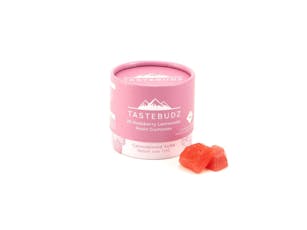 Tastebudz Raspberry Lemonade 50:1 CBD, THC Gummies 20mg, 20pk