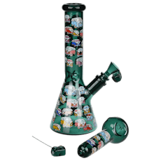 Pulsar Greatest Hits Series Glow Herb Bong Duo | V-Dubz | 10"