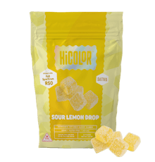 HiColor 10mg Sour Lemon Drop RSO Infused Sativa Gummies
