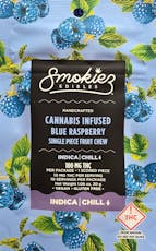 Smokiez | 100mg THC | Single Piece | Fruit Chews - Blue Raspberry