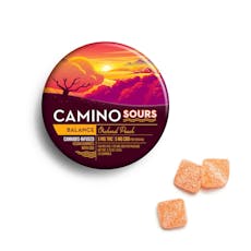 Gummies | Orchard Peach Sour | 100mg | 20pk | Camino