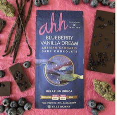 Ahh Chocolates | Blueberry Vanilla Dream Dark Chocolate 25mg CBN : 100mg THC