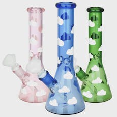 Up in the Clouds Glass Beaker Water Bong | 10" |