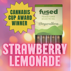 Infused Dogwalker Pre rolls - .42g 5 Pk - Strawberry Lemonade - (H)