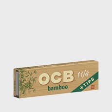 OCB Bamboo Rolling Paper + Tips 1 1/14 size