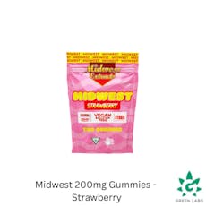 (REC) Midwest 200mg Vegan & Gluten Free Gummies - Strawberry