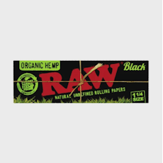RAW Organic HEMP Rolling Papers - 1 1-4-Black