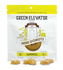 Green Elevator Gummies - Mini Donuts