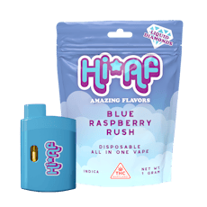 HiAf 1g Blue Raspberry Rush Liquid Diamonds Disposable