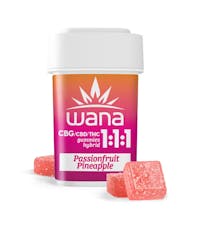 Wana Gummies - 1:1:1 THC/CBD/CBG Passionfruit Pineapple