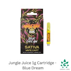(REC) Jungle Juice 1g Cartridge - Blue Dream (Sativa)