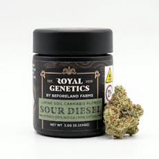 Royal Genetics | Sour Diesel | Living Soil Flower | 3.5g