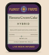 Florist Farms | Banana Cream Cake Infused Pre Rolls 5pk 0.5g