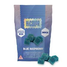 HiColor 10mg Blue Raspberry Indica RSO Gummies